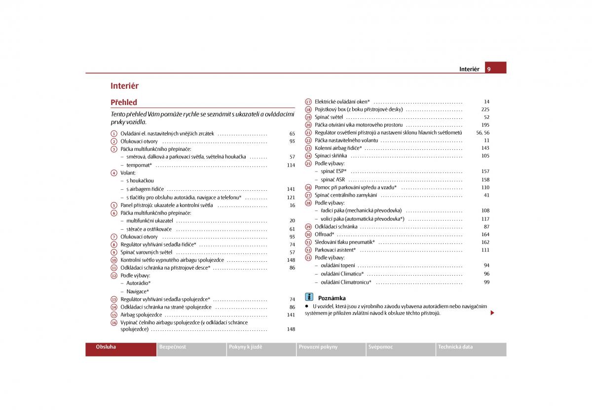 Skoda Yeti navod k obsludze / page 10