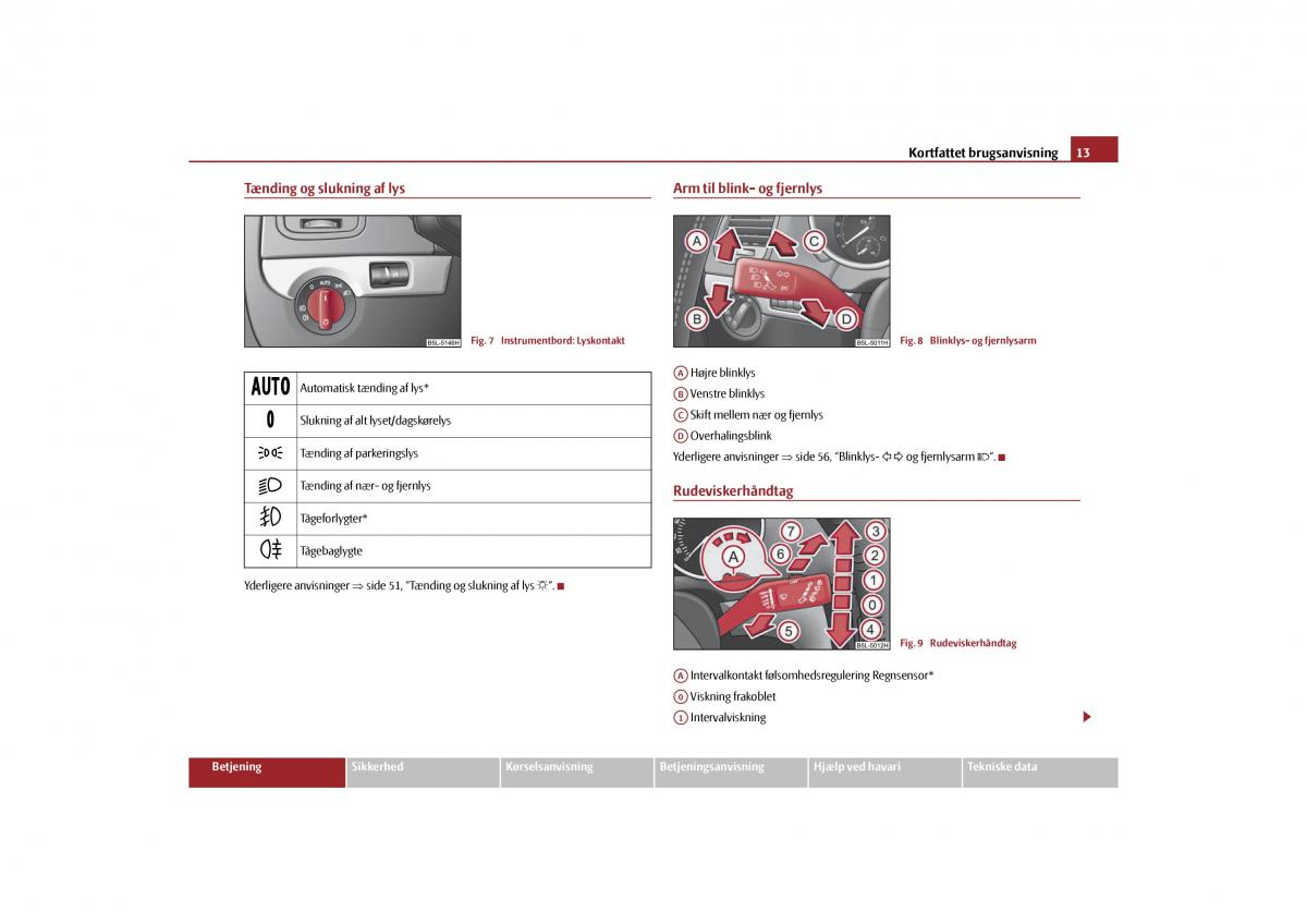 Skoda Yeti Bilens instruktionsbog / page 15