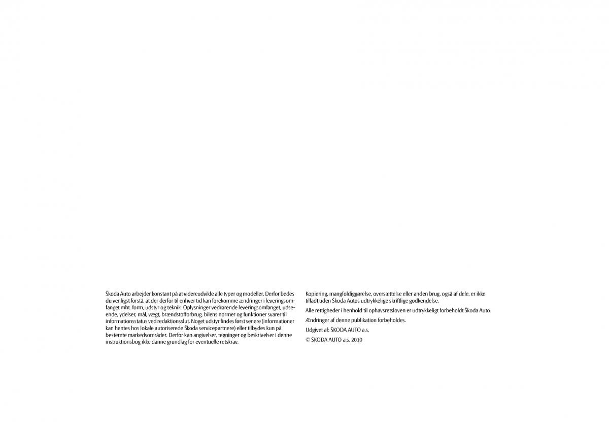 Skoda Yeti Bilens instruktionsbog / page 258
