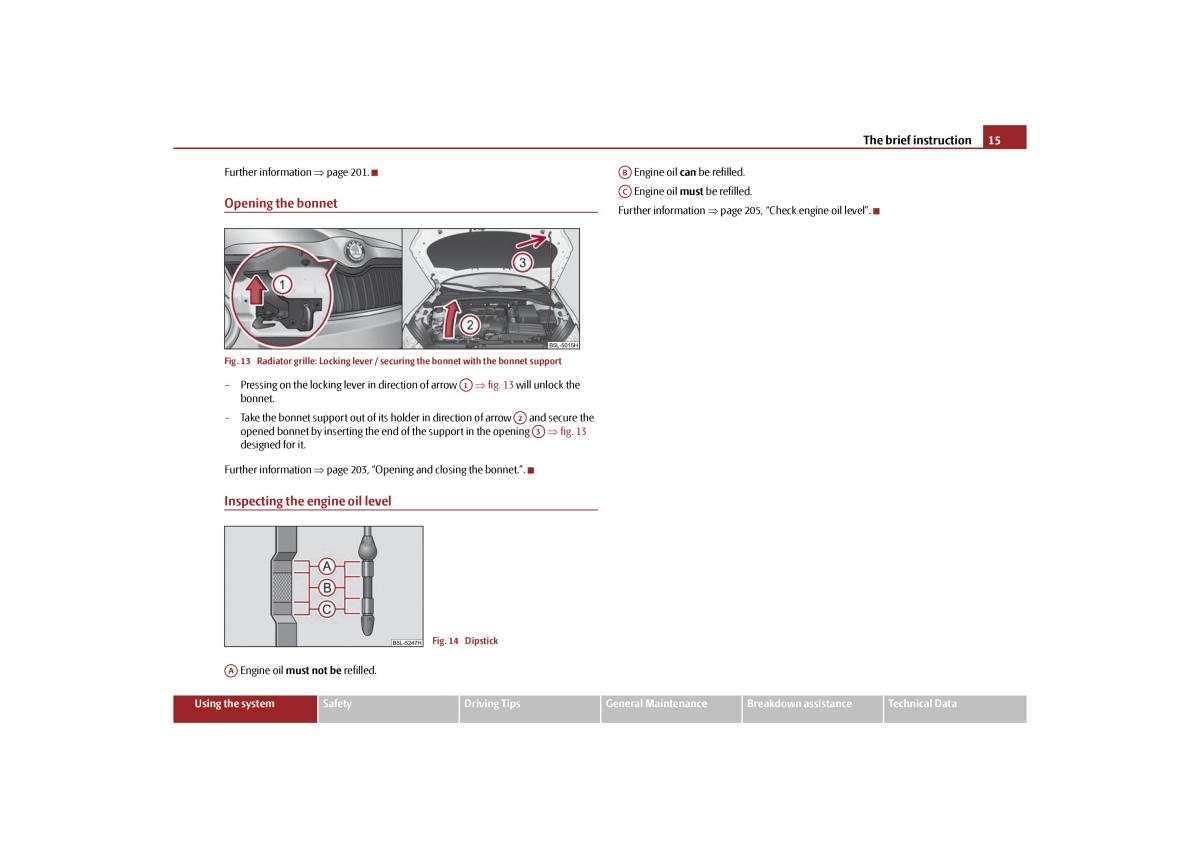 Skoda Yeti owners manual / page 16