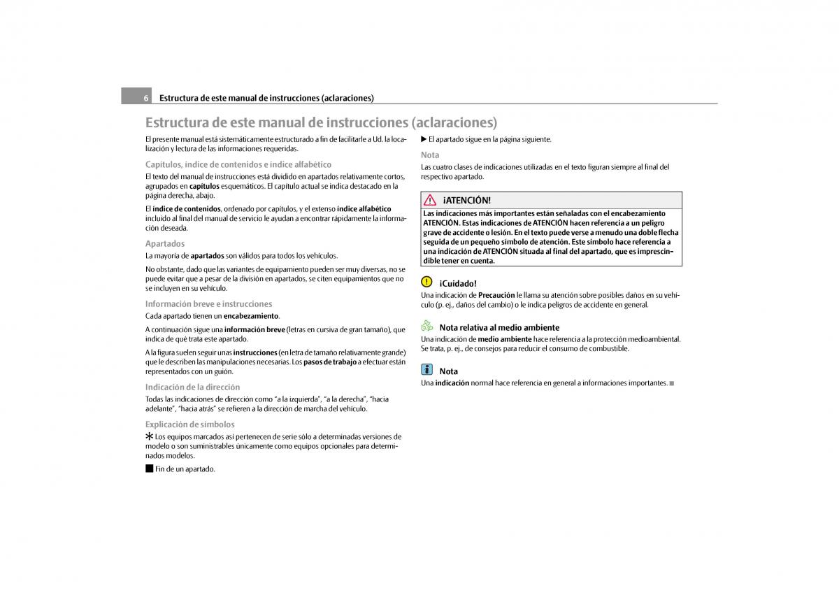 Skoda Yeti manual del propietario / page 7