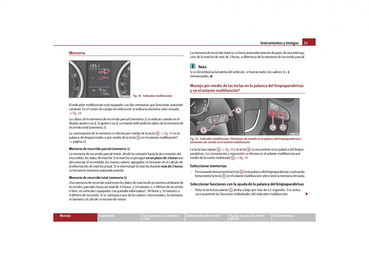 Skoda Yeti manual del propietario / page 22