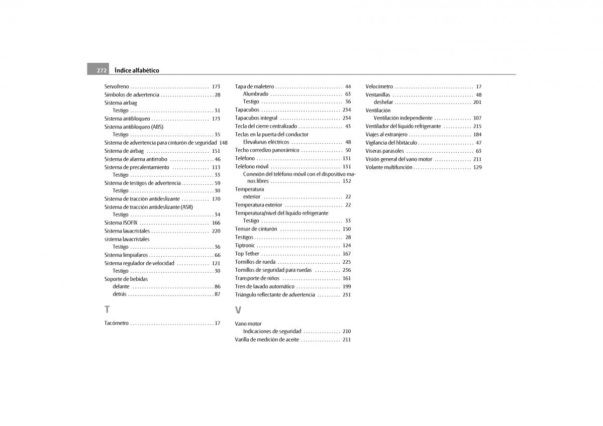 Skoda Yeti manual del propietario / page 273