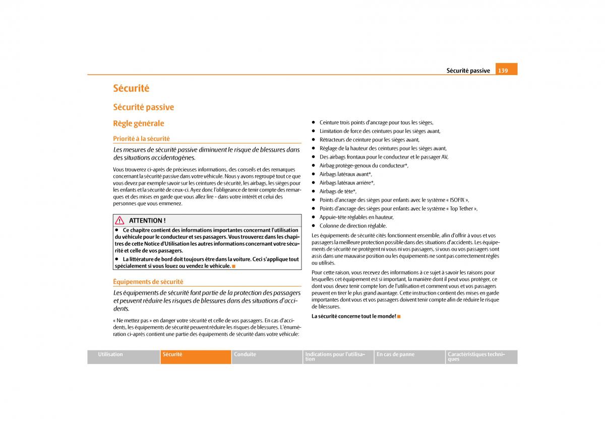 Skoda Yeti manuel du proprietaire / page 140