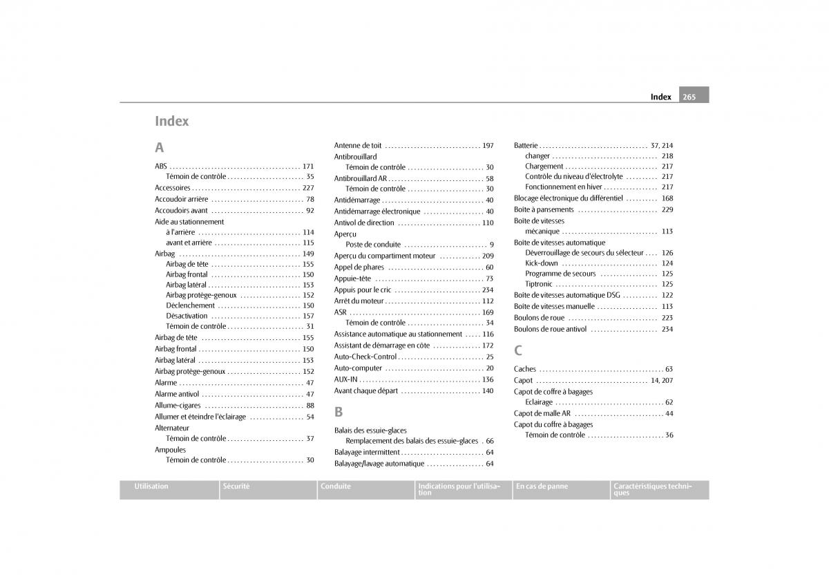 Skoda Yeti manuel du proprietaire / page 266