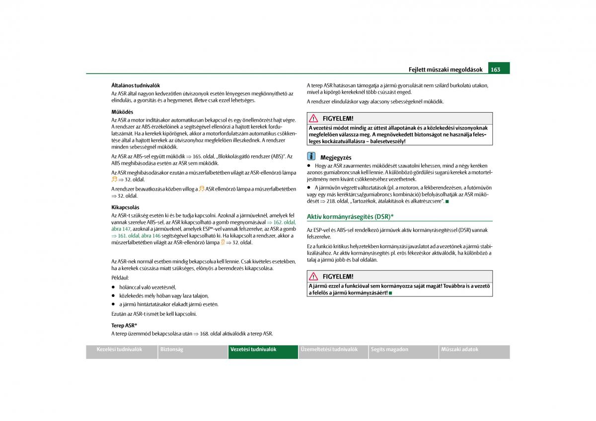 Skoda Yeti Kezelesi utmutato / page 164