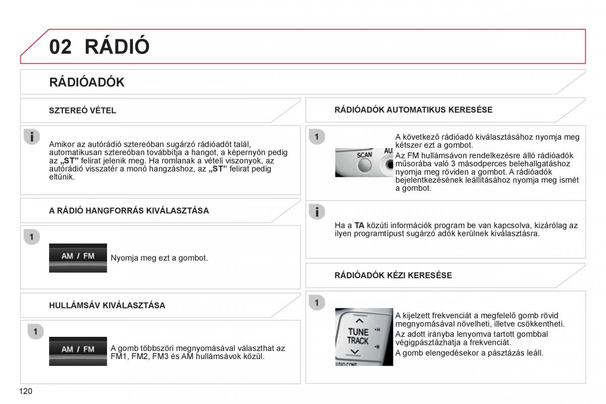 manual Citroen C1 Citroen C1 I 1 Kezelesi utmutato / page 122
