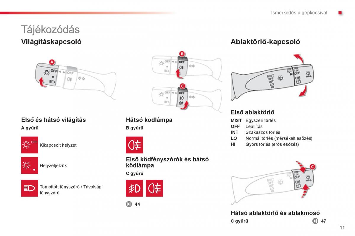 Citroen C1 I 1 Kezelesi utmutato / page 13