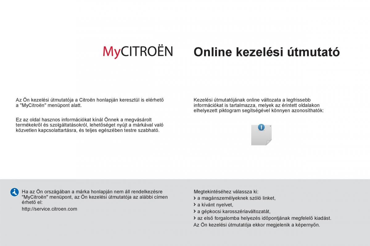 manual Citroen C1 Citroen C1 I 1 Kezelesi utmutato / page 2