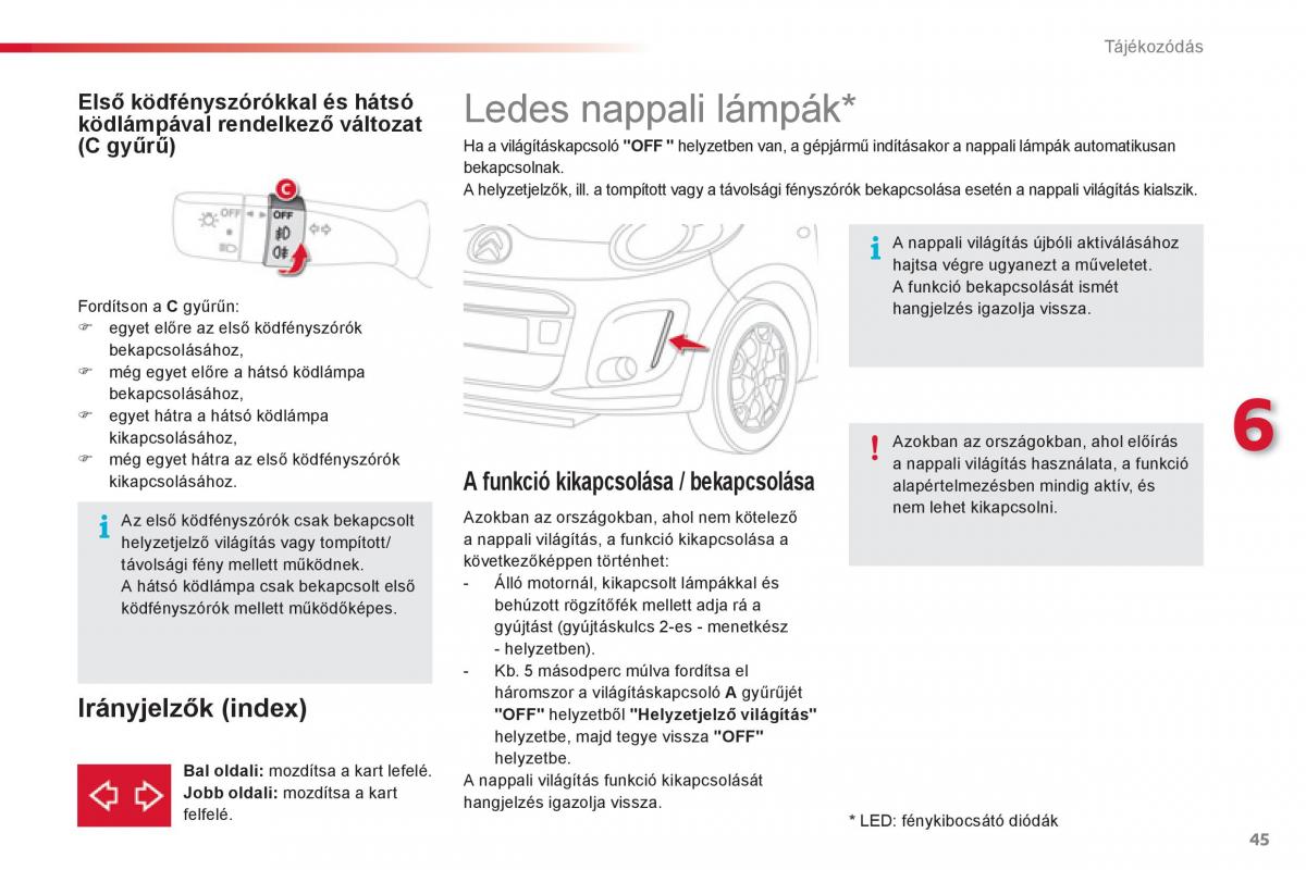 Citroen C1 I 1 Kezelesi utmutato / page 47