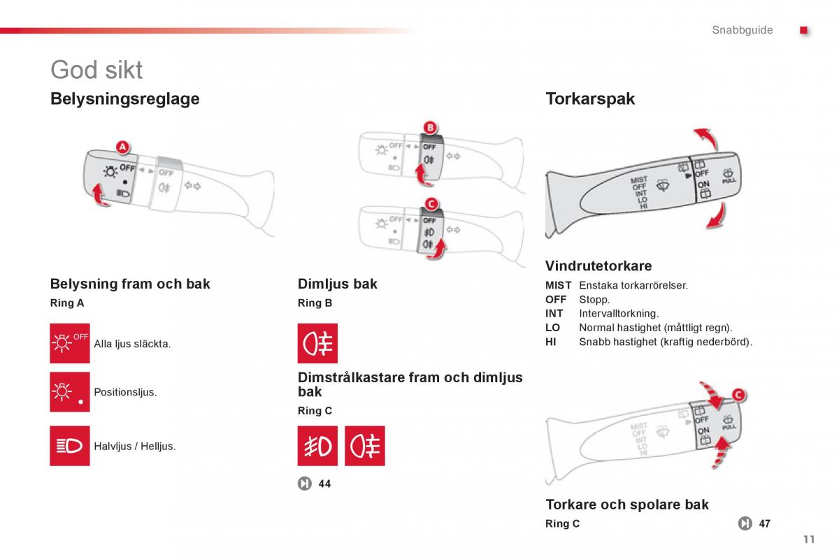 Citroen C1 I 1 instruktionsbok / page 13