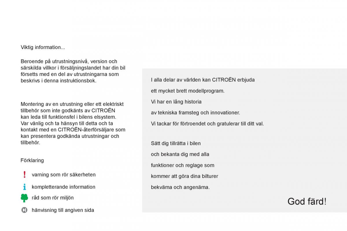 Citroen C1 I 1 instruktionsbok / page 3