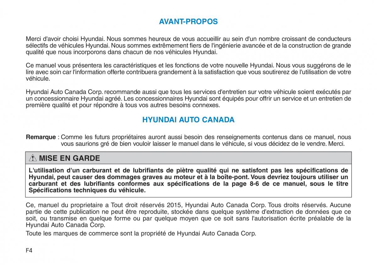 Hyundai Genesis II 2 manuel du proprietaire / page 4