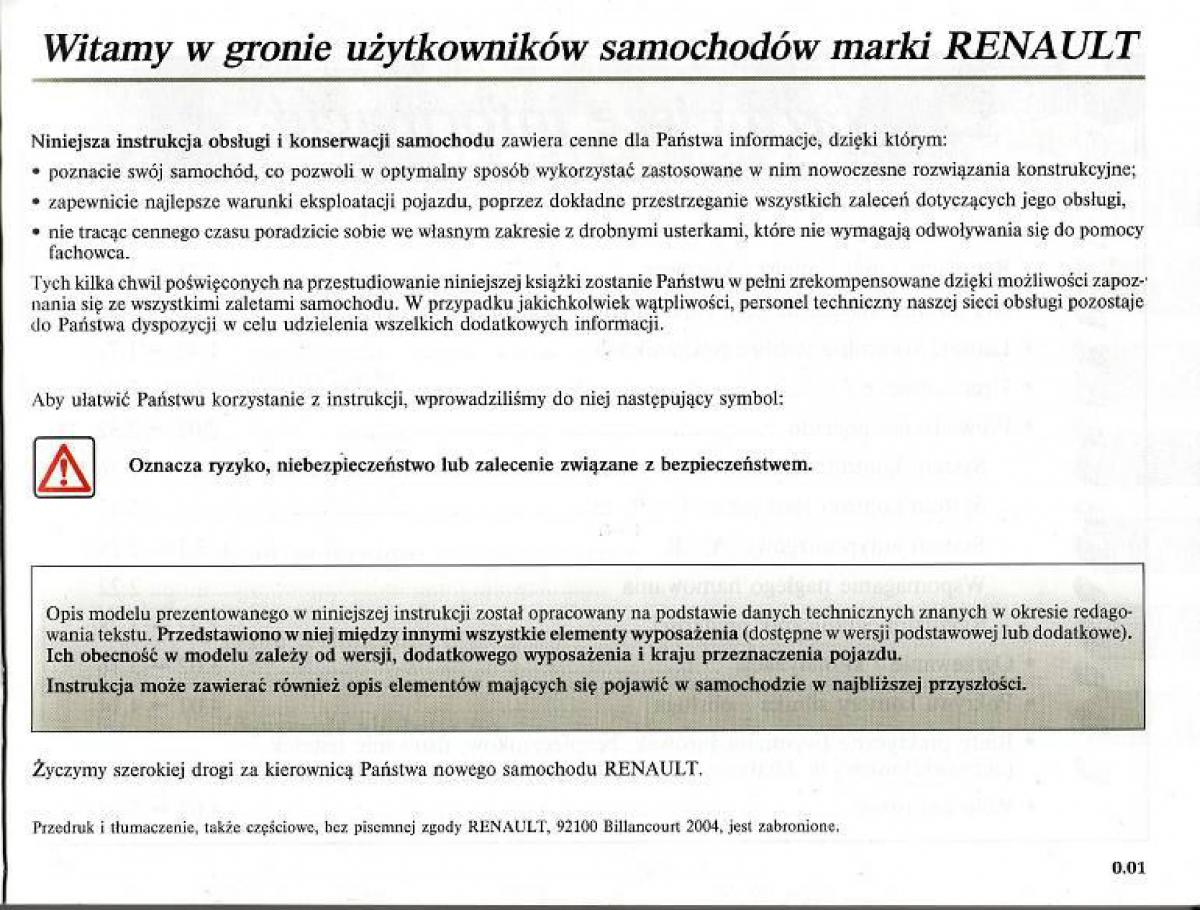Renault Modus instrukcja obslugi / page 3