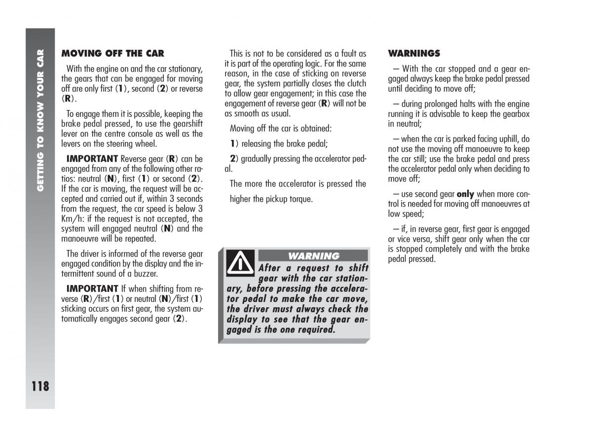 instrukcja obsługi Alfa Romeo 147 Alfa Romeo 147 owners manual / page 119