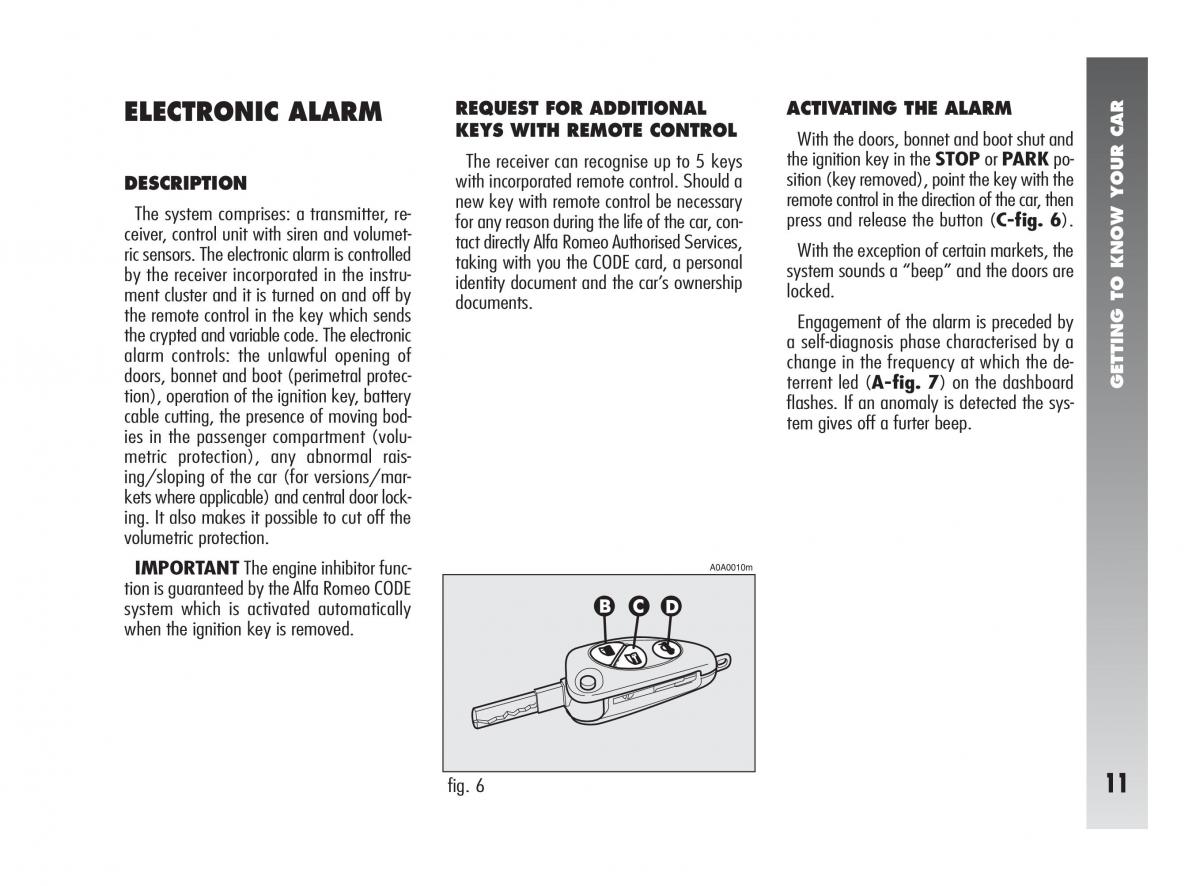 manual  Alfa Romeo 147 owners manual / page 12