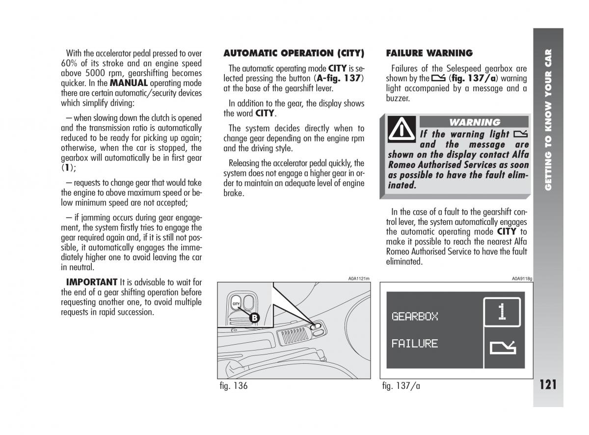 instrukcja obsługi Alfa Romeo 147 Alfa Romeo 147 owners manual / page 122
