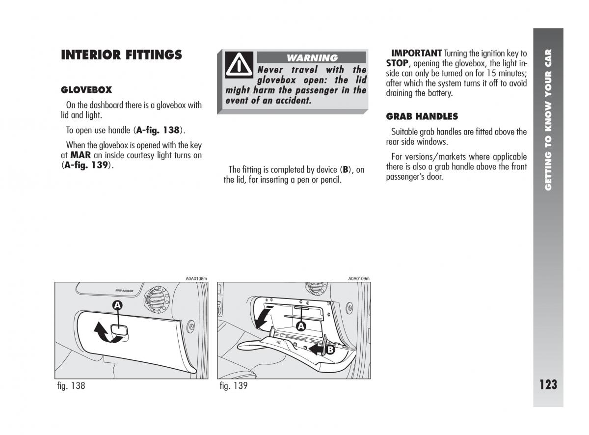 instrukcja obsługi Alfa Romeo 147 Alfa Romeo 147 owners manual / page 124