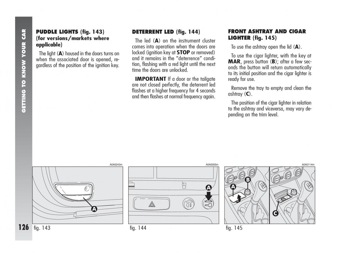 instrukcja obsługi Alfa Romeo 147 Alfa Romeo 147 owners manual / page 127