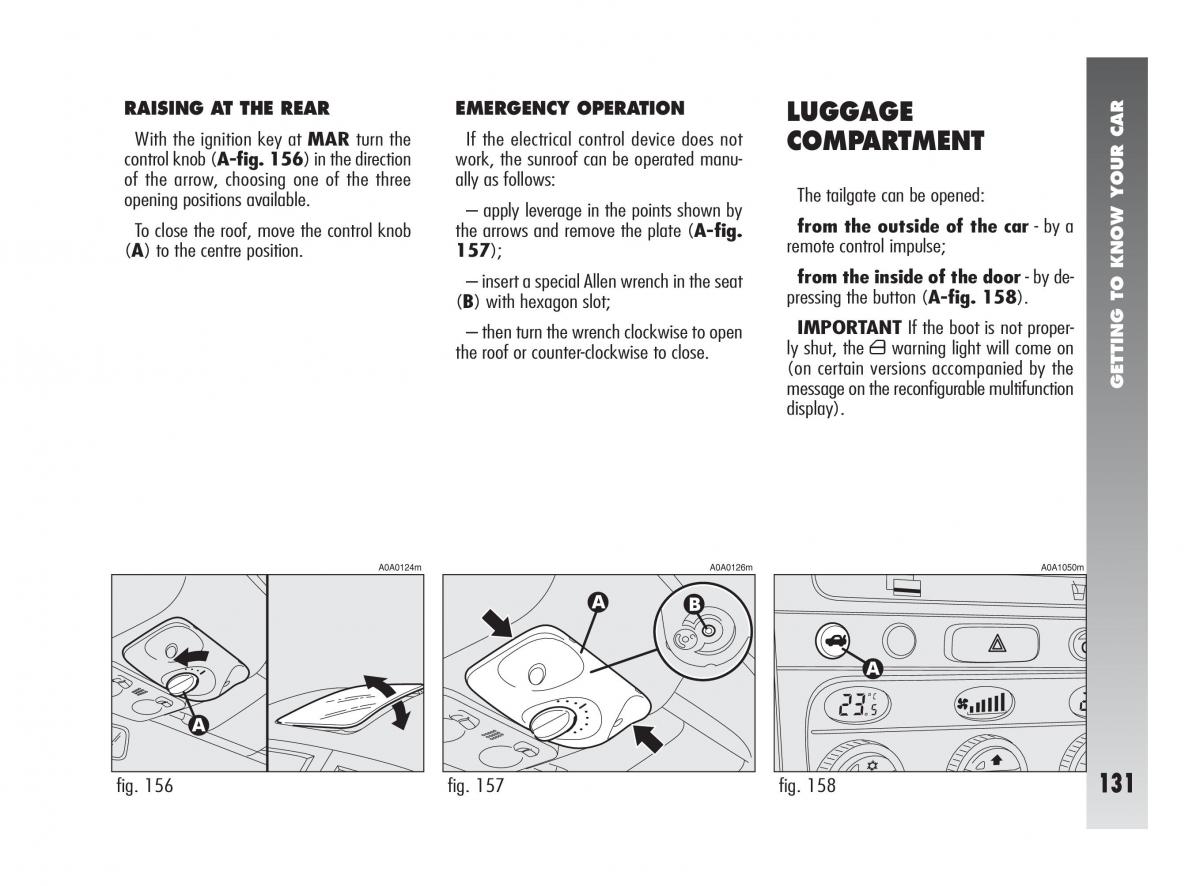 instrukcja obsługi Alfa Romeo 147 Alfa Romeo 147 owners manual / page 132