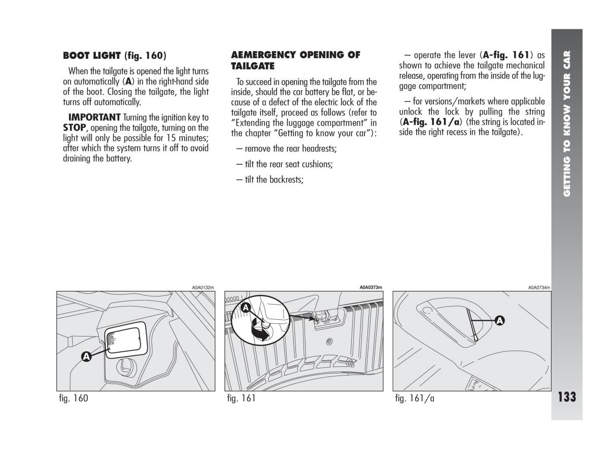 instrukcja obsługi Alfa Romeo 147 Alfa Romeo 147 owners manual / page 134