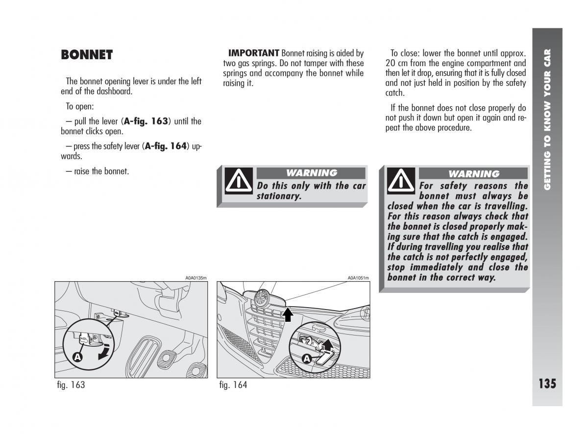 instrukcja obsługi Alfa Romeo 147 Alfa Romeo 147 owners manual / page 136