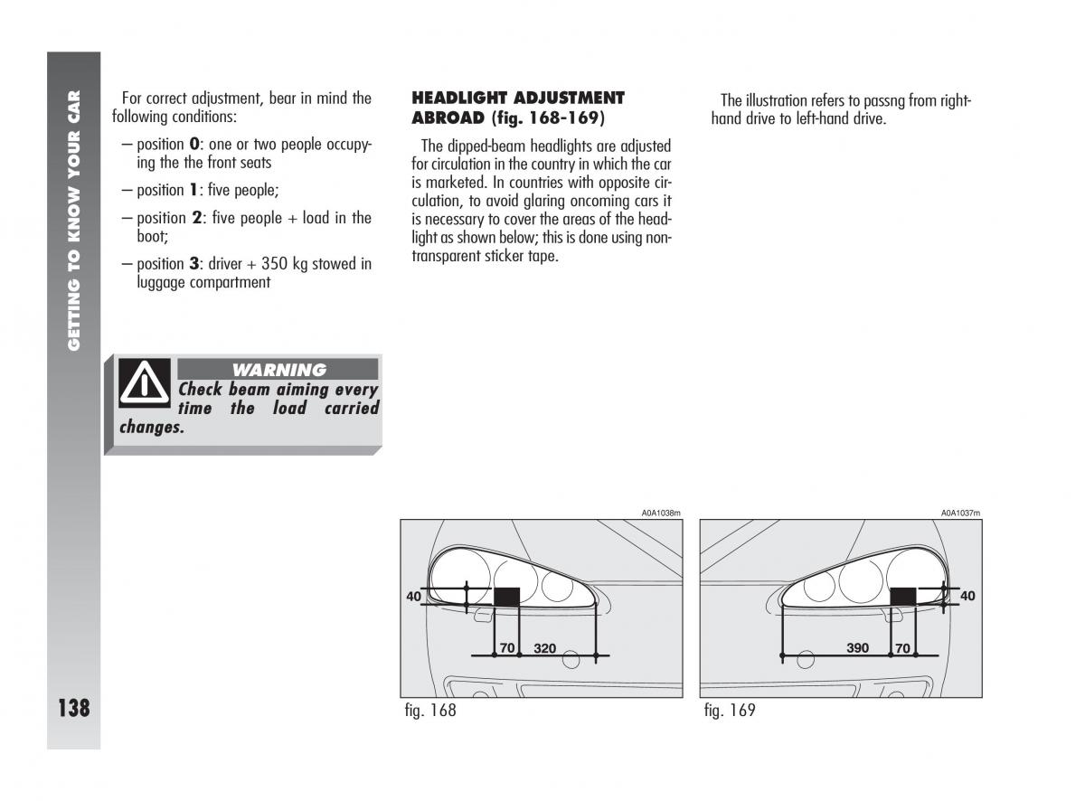 instrukcja obsługi Alfa Romeo 147 Alfa Romeo 147 owners manual / page 139