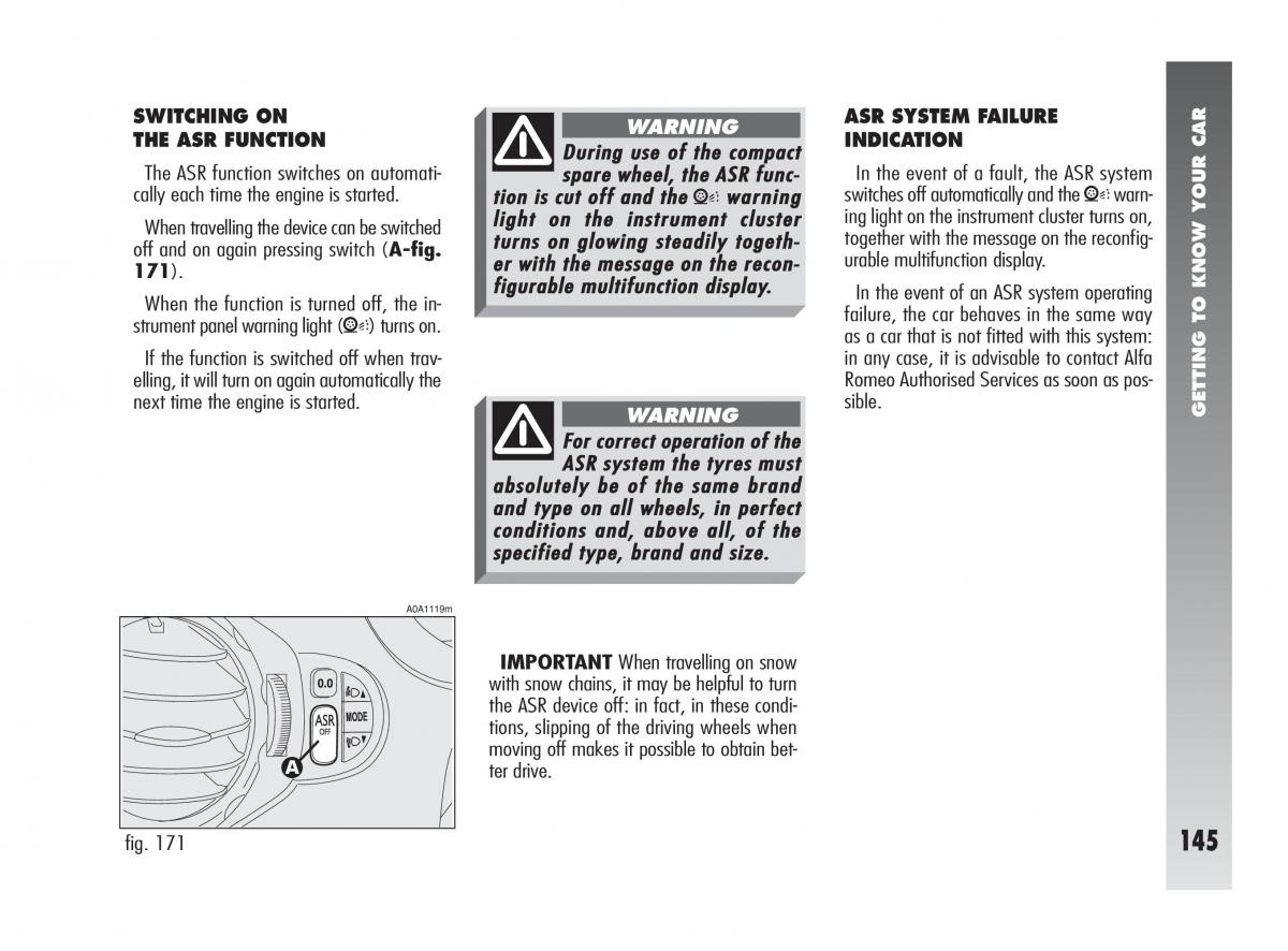 instrukcja obsługi Alfa Romeo 147 Alfa Romeo 147 owners manual / page 146