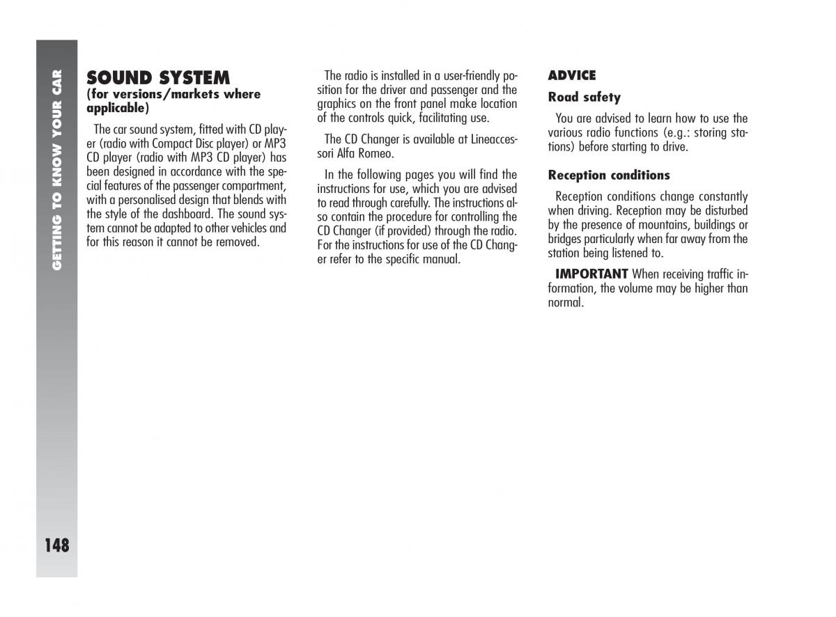 instrukcja obsługi Alfa Romeo 147 Alfa Romeo 147 owners manual / page 149