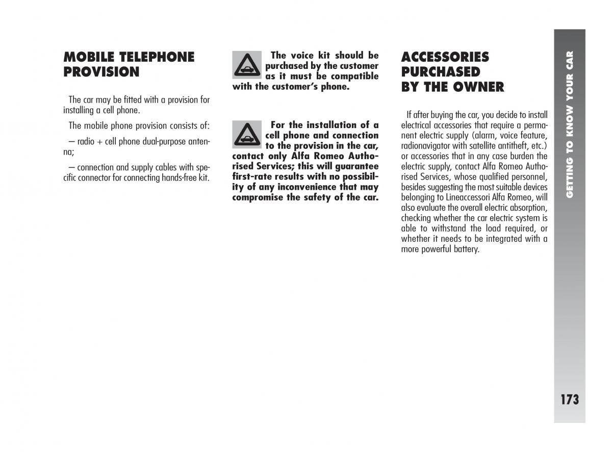 instrukcja obsługi Alfa Romeo 147 Alfa Romeo 147 owners manual / page 174
