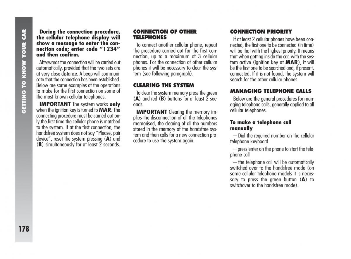 instrukcja obsługi Alfa Romeo 147 Alfa Romeo 147 owners manual / page 179