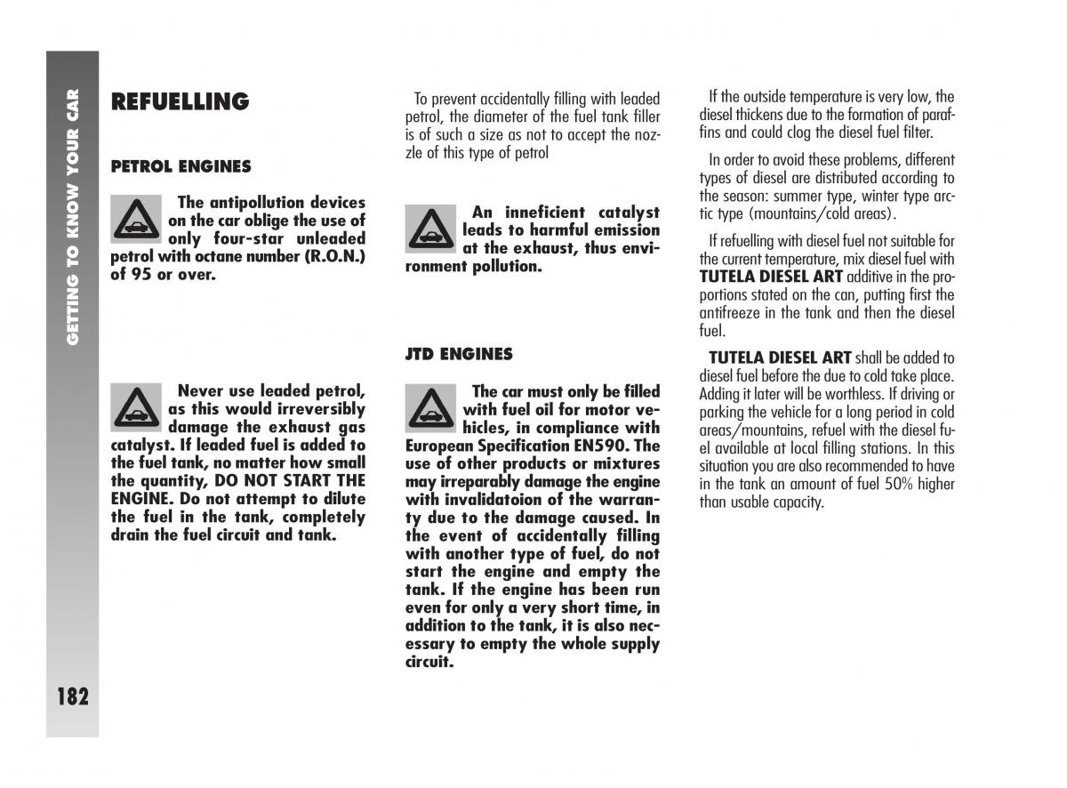 instrukcja obsługi Alfa Romeo 147 Alfa Romeo 147 owners manual / page 183