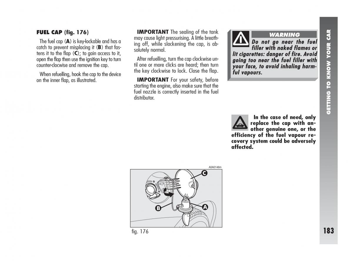instrukcja obsługi Alfa Romeo 147 Alfa Romeo 147 owners manual / page 184