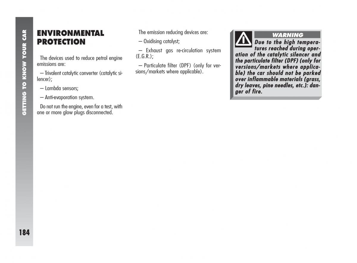 instrukcja obsługi Alfa Romeo 147 Alfa Romeo 147 owners manual / page 185