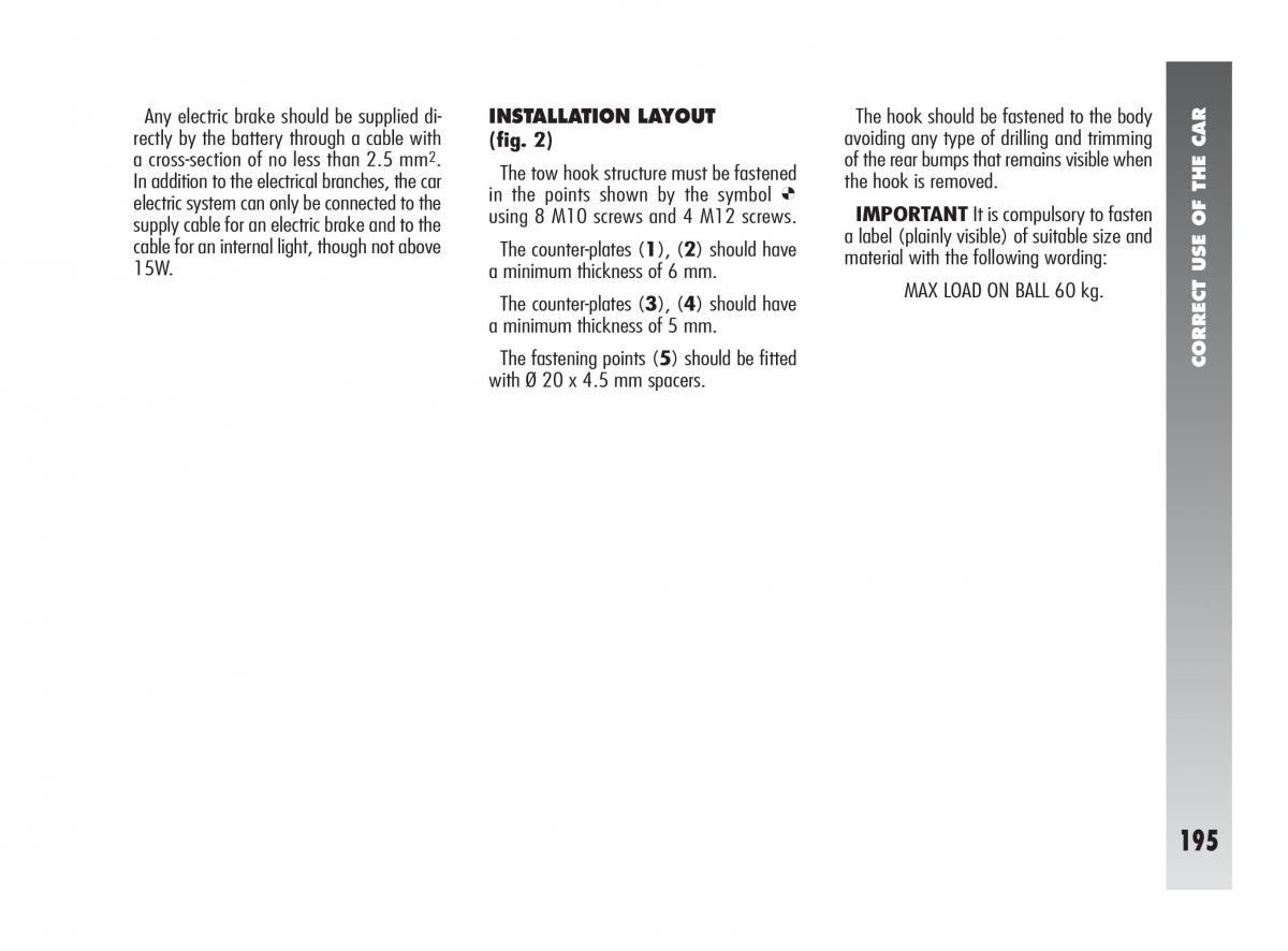 instrukcja obsługi Alfa Romeo 147 Alfa Romeo 147 owners manual / page 196