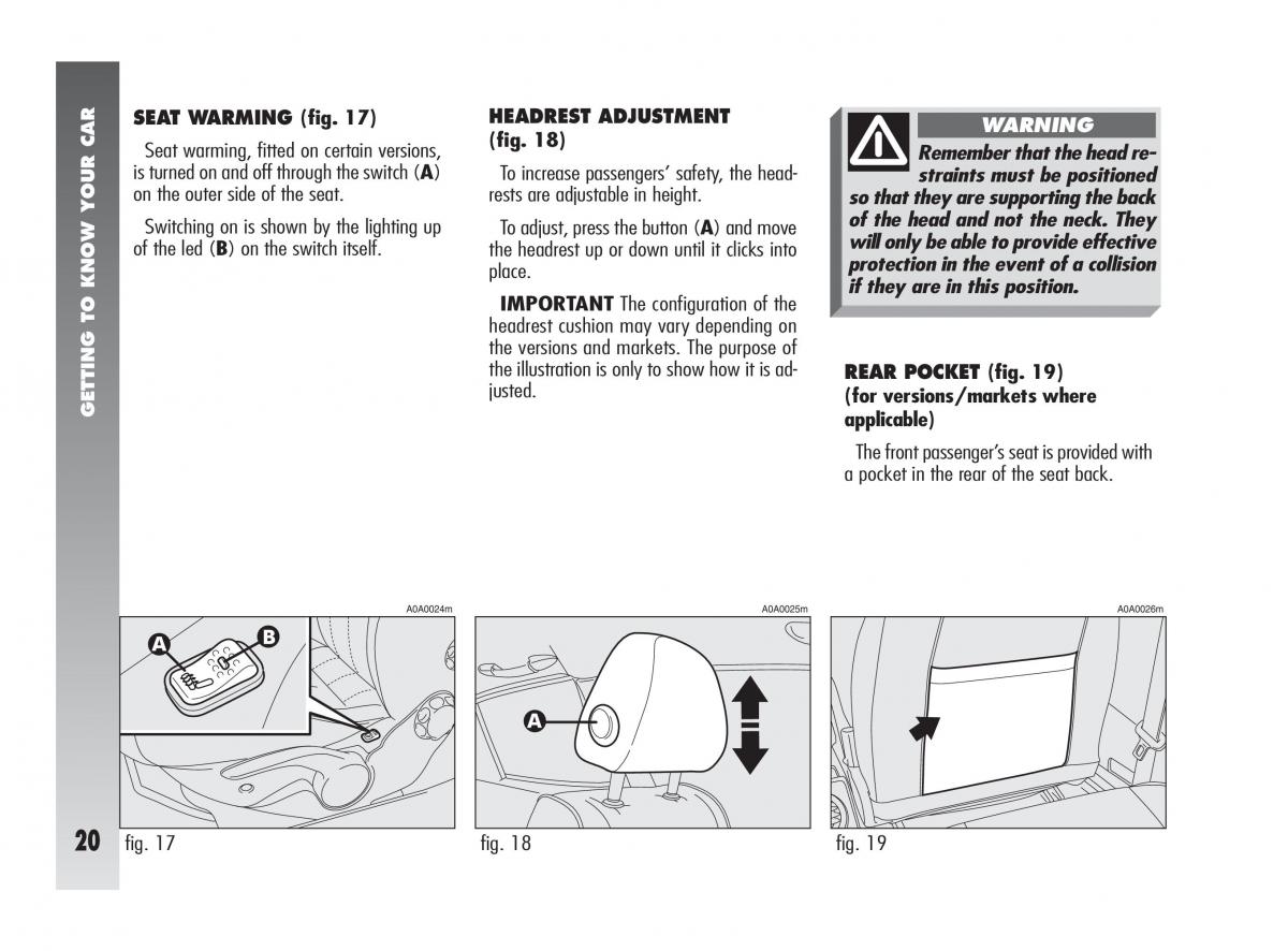 manual  Alfa Romeo 147 owners manual / page 21