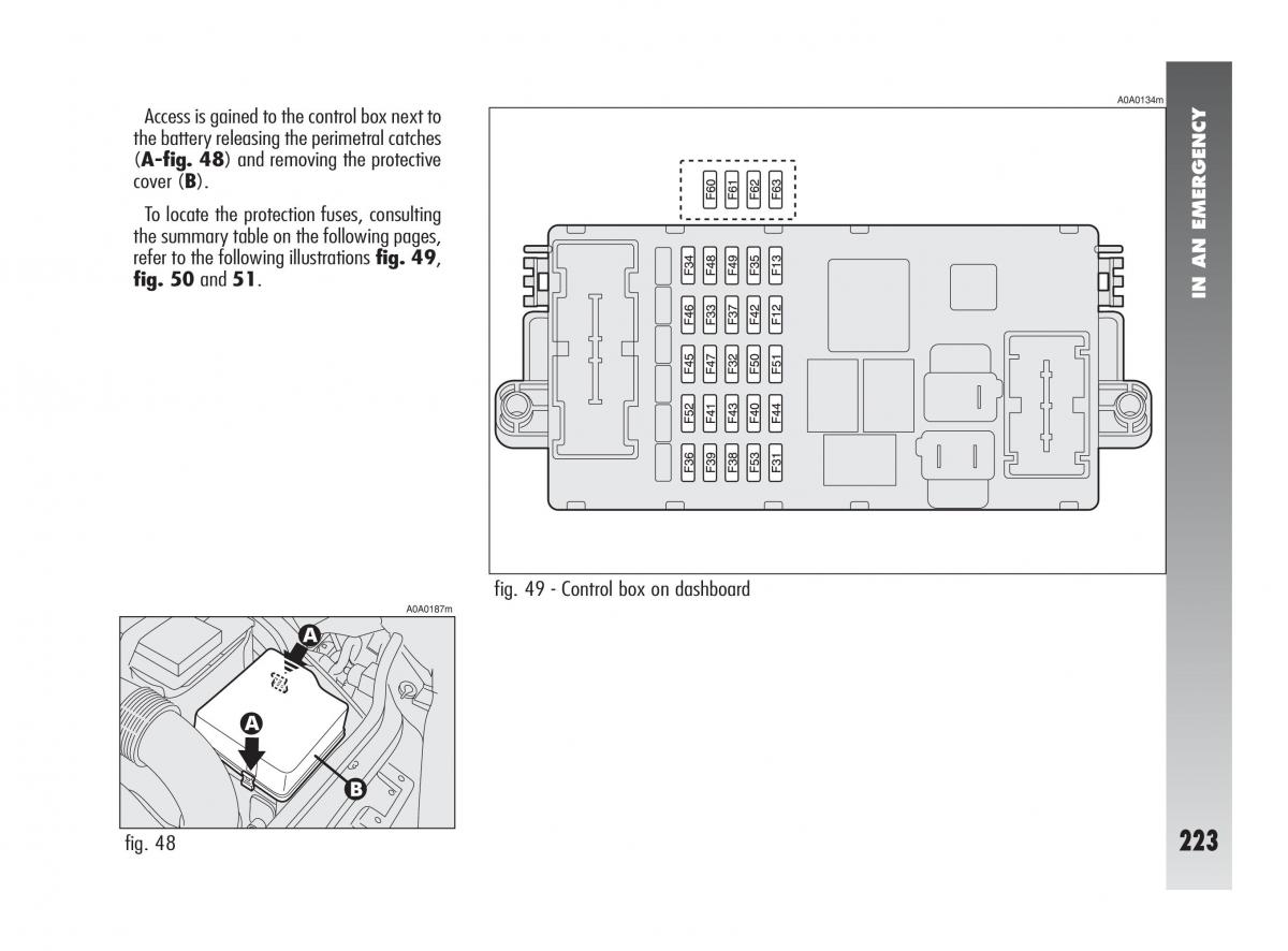Alfa Romeo 147 owners manual / page 224