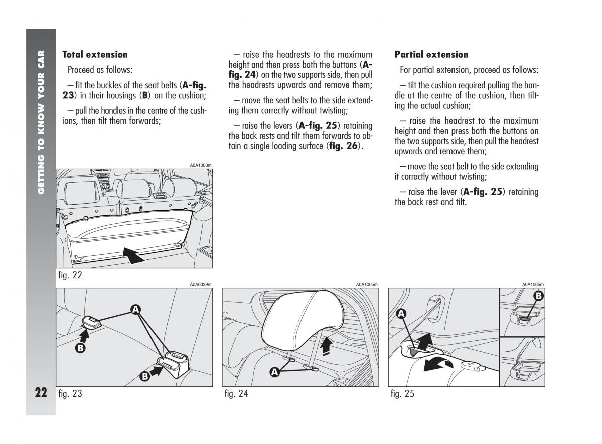 Alfa Romeo 147 owners manual / page 23