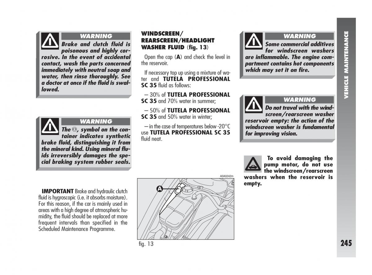 instrukcja obsługi Alfa Romeo 147 Alfa Romeo 147 owners manual / page 246