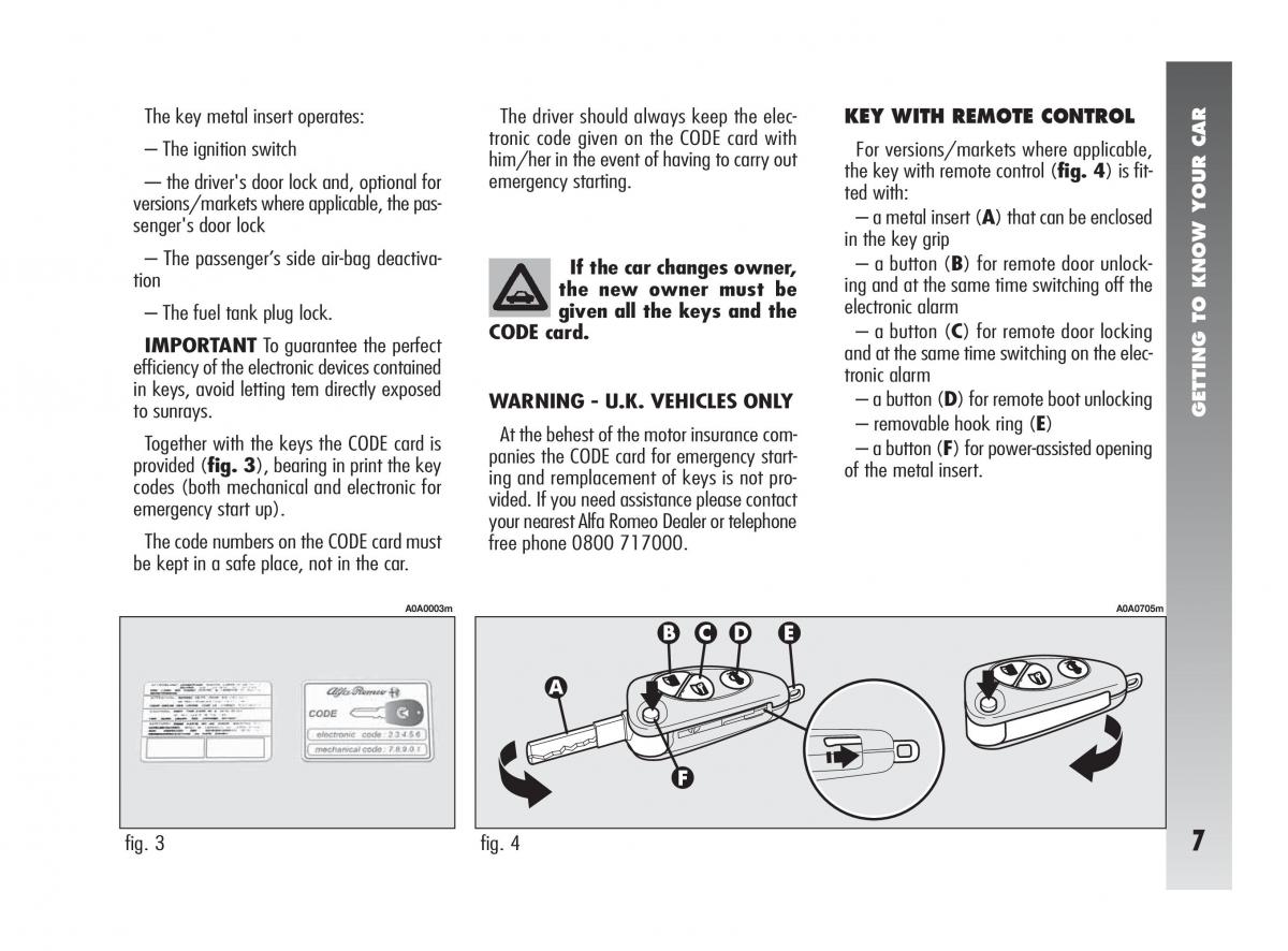 manual  Alfa Romeo 147 GTA owners manual / page 8