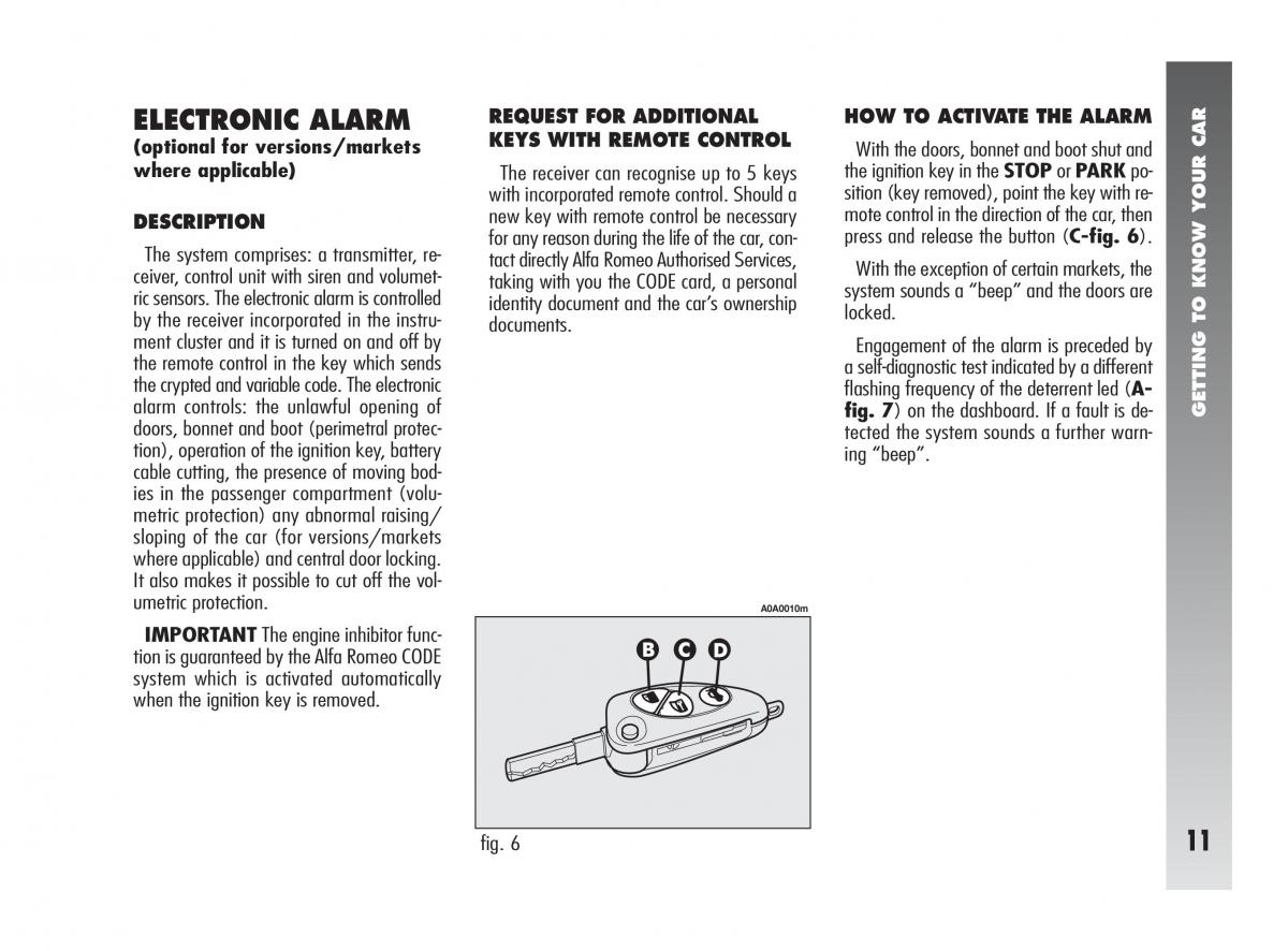 manual  Alfa Romeo 147 GTA owners manual / page 12