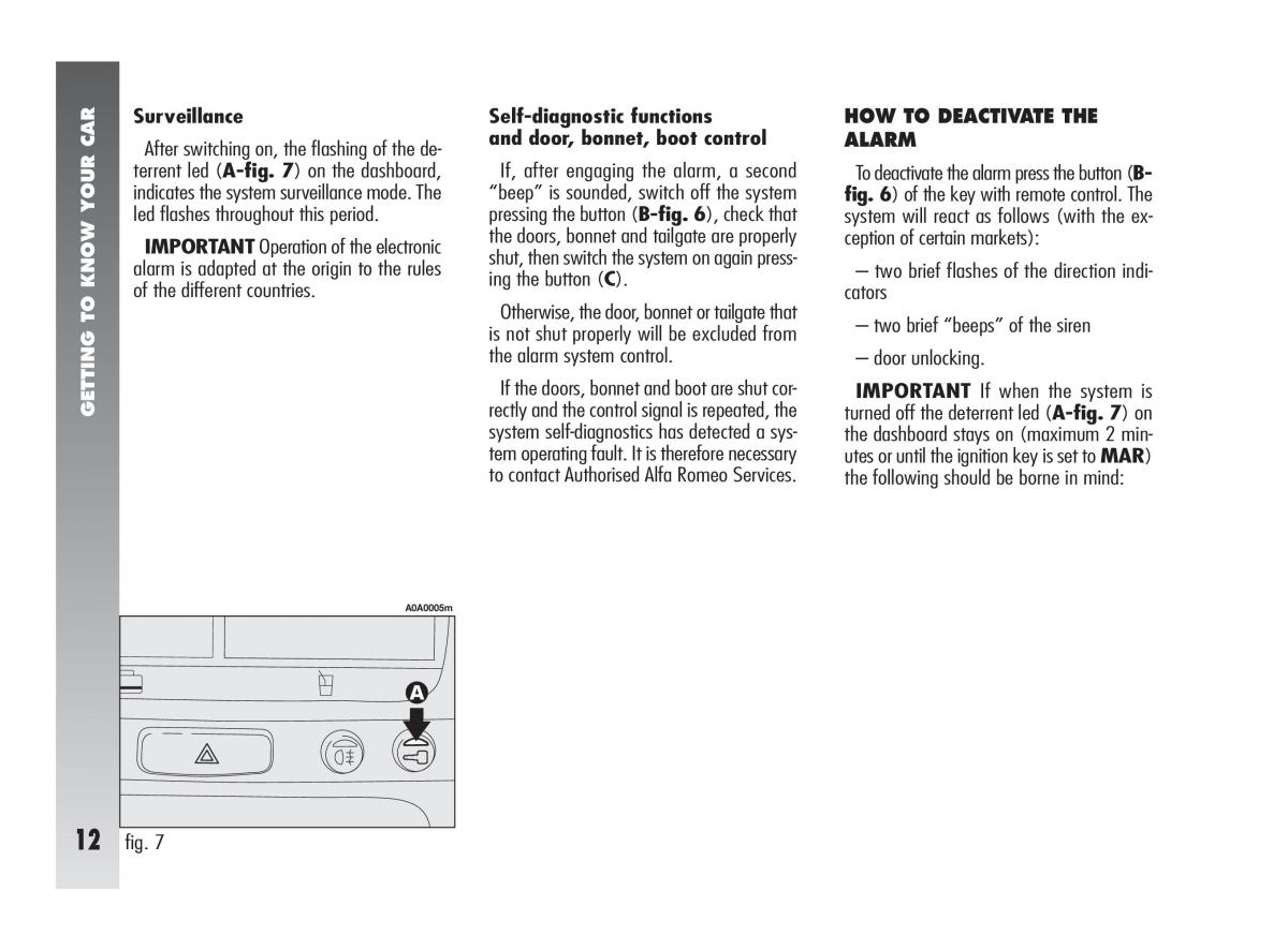 manual  Alfa Romeo 147 GTA owners manual / page 13