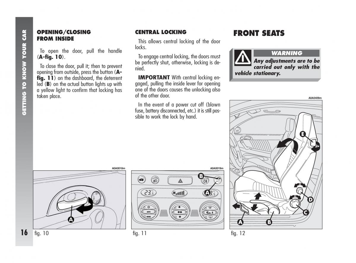 Alfa Romeo 147 GTA owners manual / page 17