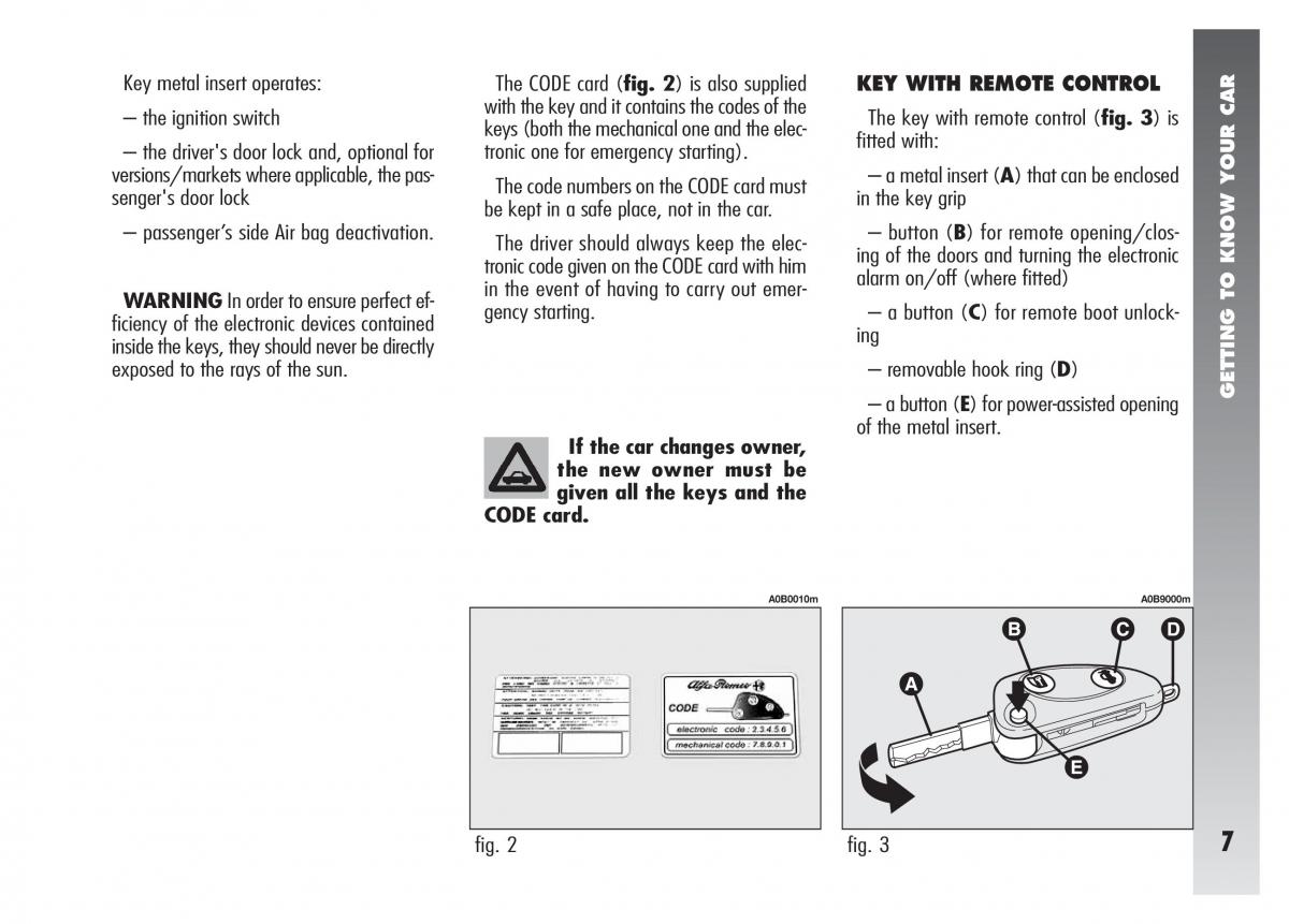 manual  Alfa Romeo 156 owners manual / page 8