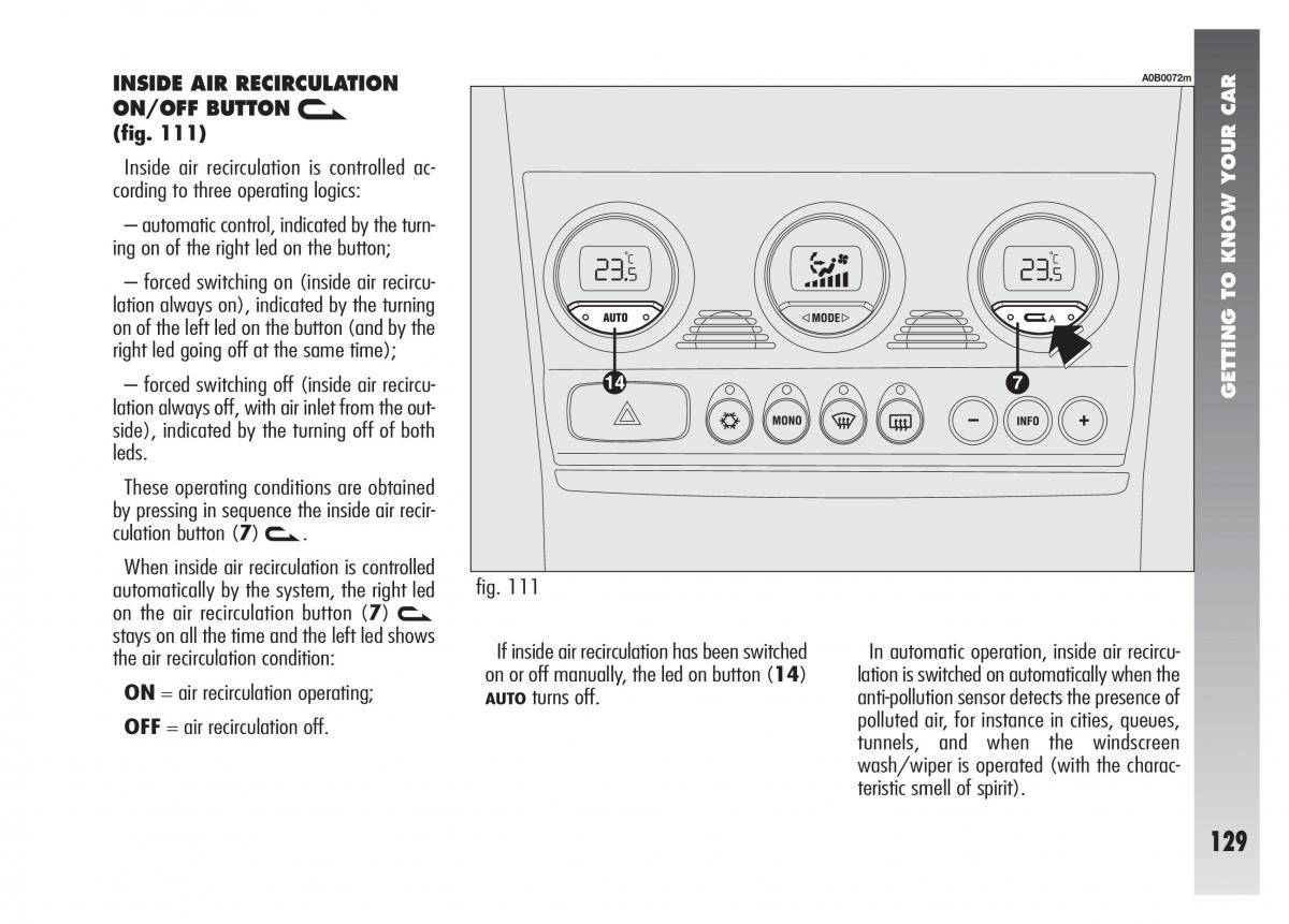 Alfa Romeo 156 owners manual / page 130