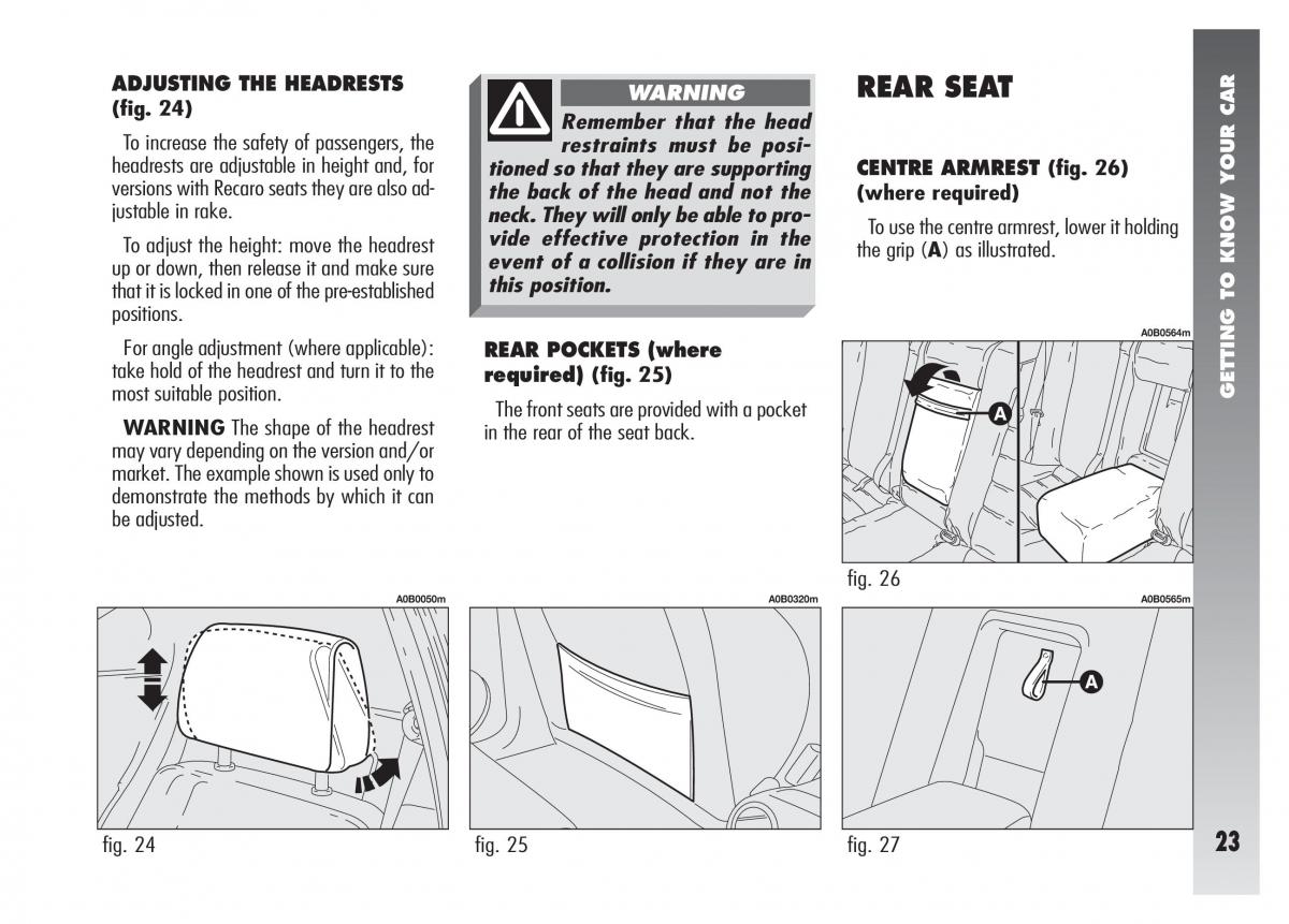 manual  Alfa Romeo 156 owners manual / page 24