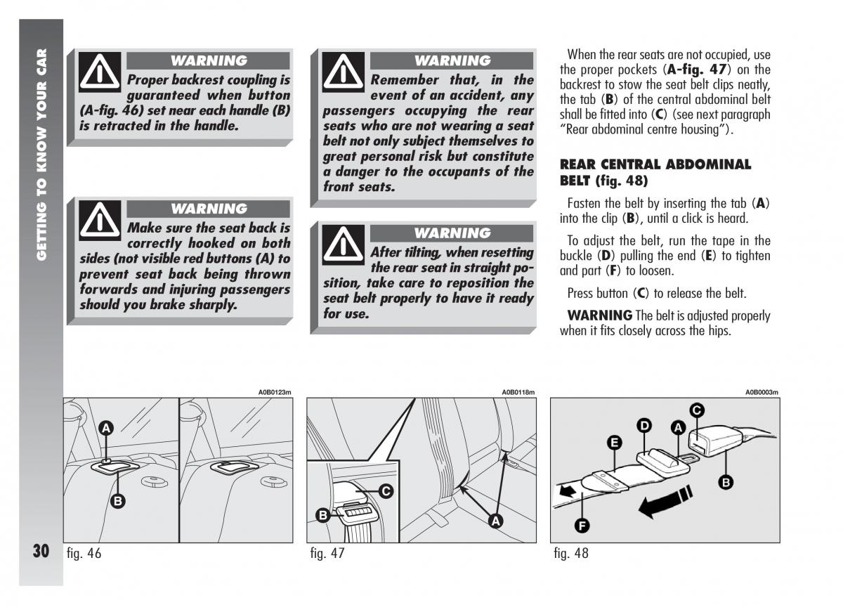 manual  Alfa Romeo 156 owners manual / page 31