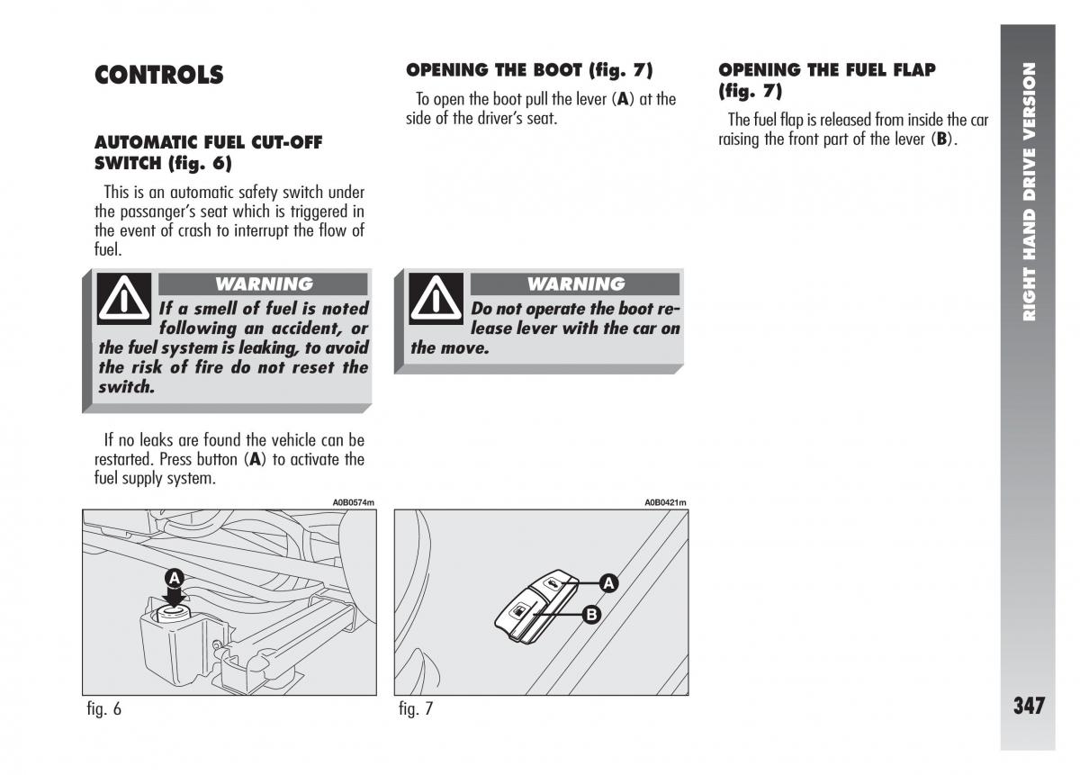 manual  Alfa Romeo 156 owners manual / page 348