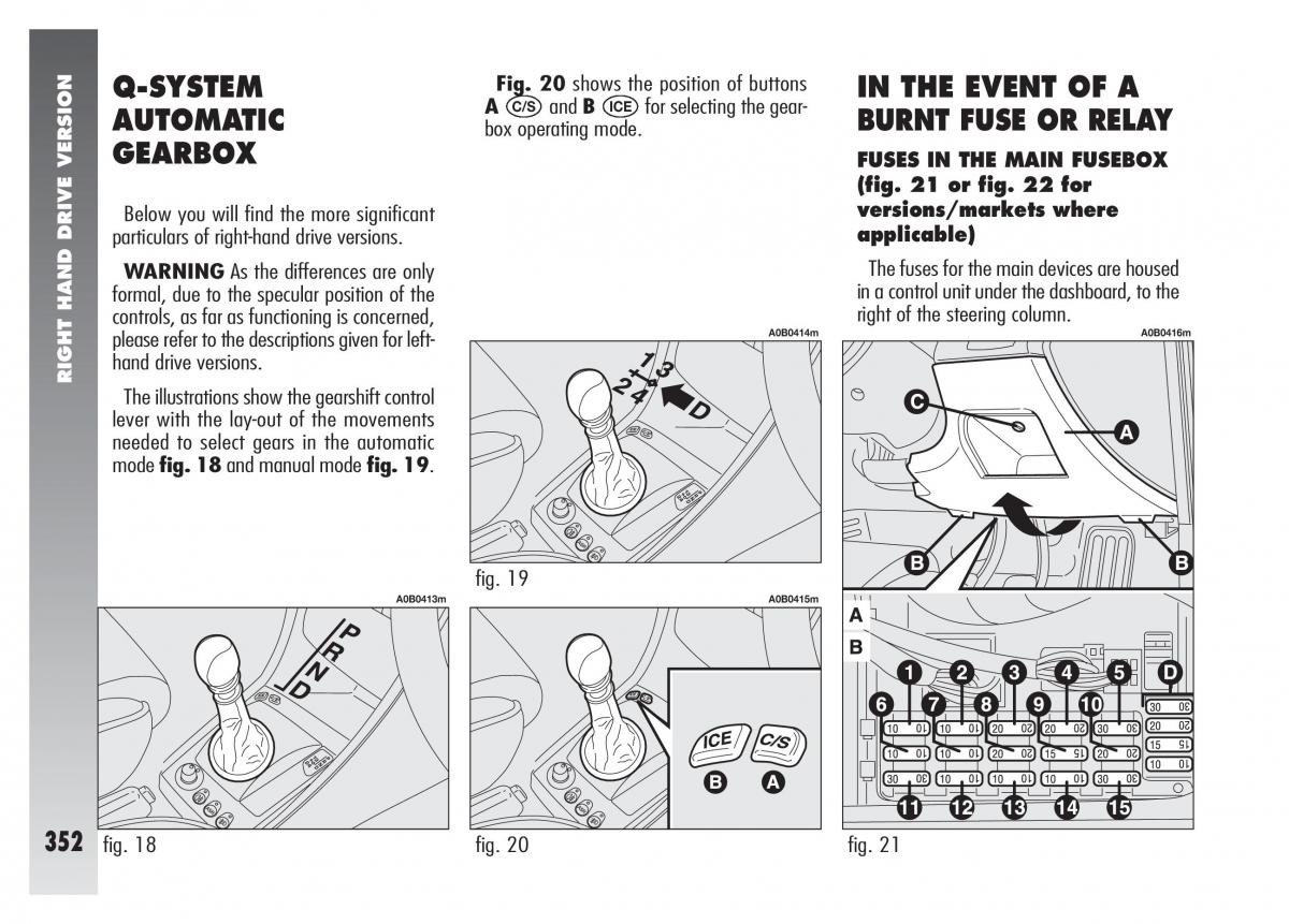 Alfa Romeo 156 owners manual / page 353