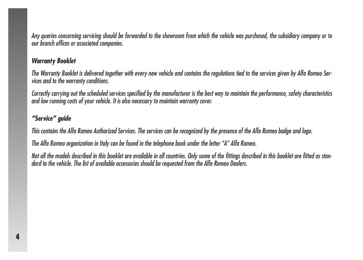 manual  Alfa Romeo 156 owners manual / page 5